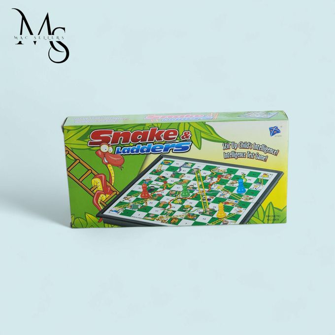 Magnetic Snakes &amp; Ladders Board Game – Foldable, Portable, Kids &amp; Family Game