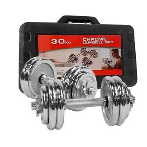 30KG ADJUSTABLE DUMBELL TO BARBELL WEIGHT SET WITH CONNECTOR
