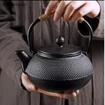 *Cast Iron Set Teapot Japanese Tea Tetsubin Pot Kettle Enamel Fu Kung Infusers Metal With Strainer Net Filter