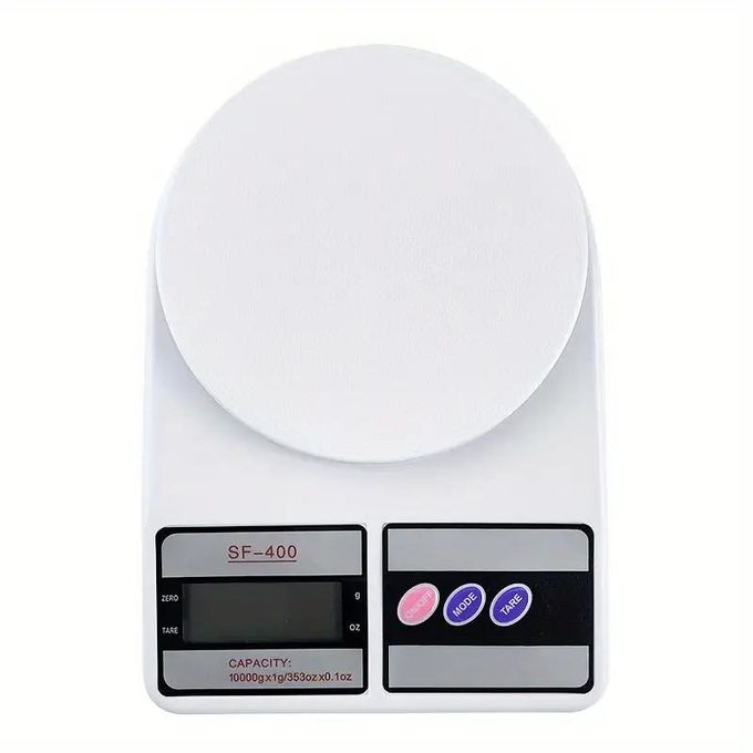 LCD Display Electronic Digital Kitchen Food Scale 10KG/1g - White
