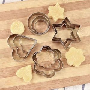 Stainless Steel Fondant Biscuit Cookie Cutter - 12pcs Set
