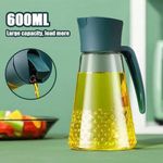 630ML Automatic Flip Cap Auto Refill Glass Soy Sauce Bottle