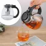 Heat Resistant Borosilicate Glass Teapot Set, 1L Pot With Infuser