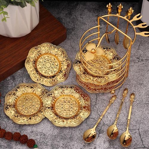 6 Tier Serving Stand With Platter Serving Dishes And 6 Spoons For Weddings Tea Party Entertaining Kitchen Holiday Gatherings