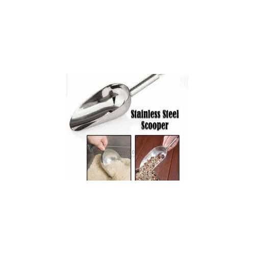12 inches deep 600 grams  extra heavy  stainless steel scoup with ring handle for hanging after use