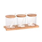 Glass Spice Just With Spoons 3 Pcs