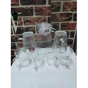 Baochum Clear glass 7pc water set - 200mlx6 +950ml jug