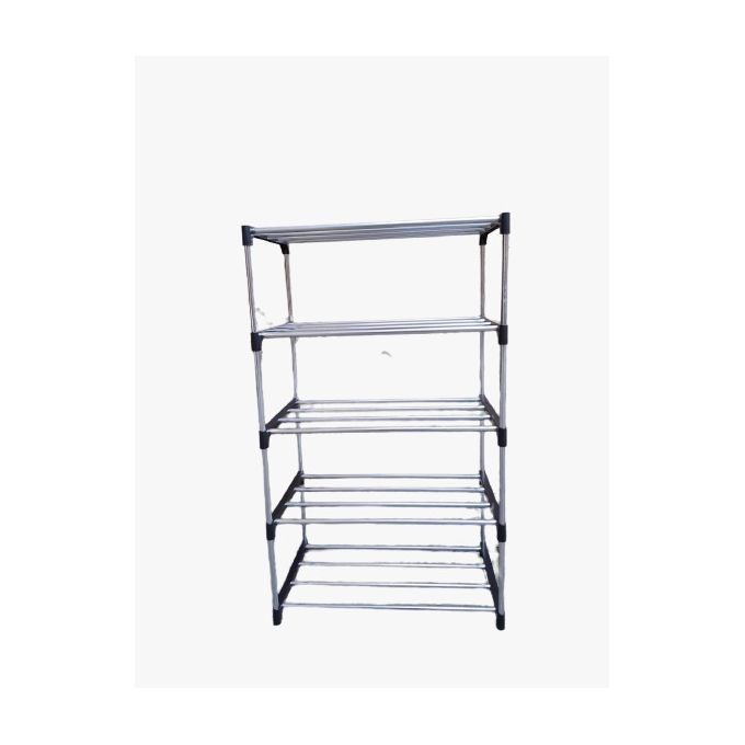 Nunix 5 Layer Portable Shoe Rack Slim Design Black