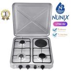Nunix Top Table 4 Burner Cooker 3 Gas + 1 Electric Hot Plate