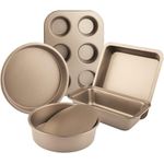 5-piece non-stick metal cake mold set, oven baking utensil set
