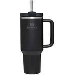 Stabilo Stanely Quencher Tumbler-  black stainless steel  insulated cup with handle&amp;straw