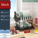 2 Layers Stainless Steel Dish Drainer &amp; Plates Rack