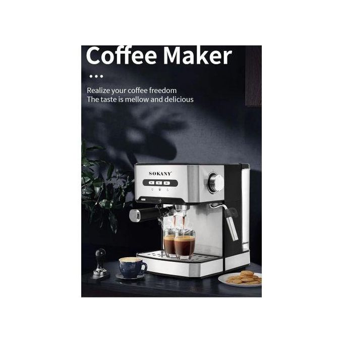 Sokany Programmable Espresso Coffee Machine,Brushed Stainless Steel