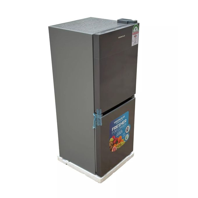 Vision Plus VPFR140NC, 140L Double Door Bottom Freezer Fridge - Inox