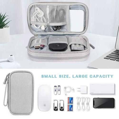 General Data Cable Storage Bags Double Layer Digital Usb Hard Disk Protection Bag Portable Earphone Organizer Digital Gadget Carry Case