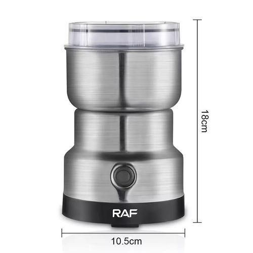 RAF 300W Household Electric Mill Grinder Machine, Stainless Steel Electric Spice Coffee Nut Grain Grinder, MultiFunction Crusher Mill Blender Kitchen Tool,200-300g