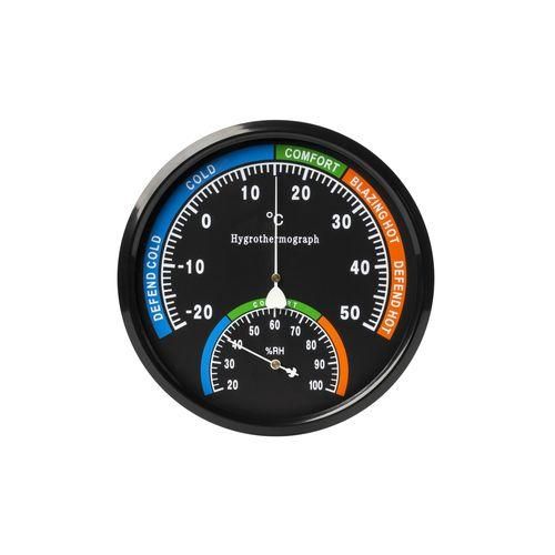LASA 20cm Analog Thermo Hygrometer - No Battery Required