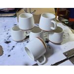 6 pcs oval tea mugs