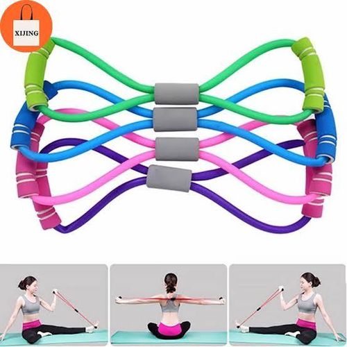Fitness Pulling Rope Muscle Training Elastic Resistance Bands for Yoga Sports Exercise, Resistance Bands Set For Women &amp; Men Pilates Workout Elastic Exercise Bands