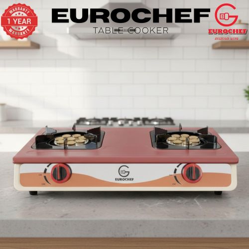Eurochef ST-SUPER02 Heavy Duty Gas Cooker with Cast Iron Burners, Stainless Steel Panel &amp; Auto Ignition