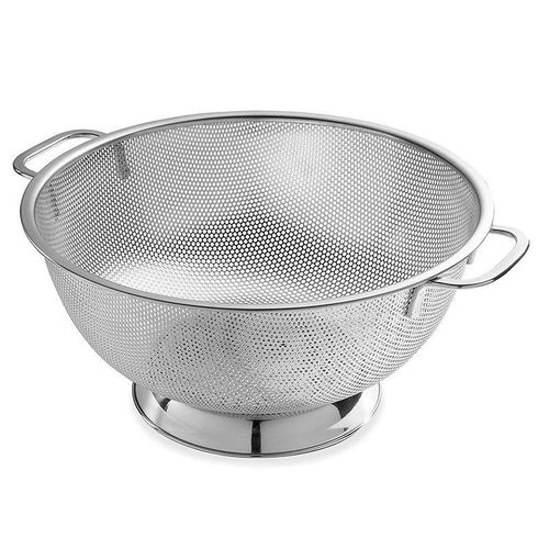 Colander for Kitchen – 5L Stainless Steel Strainer with Handle - Pasta Strainer Bowl for Pasta, Spaghetti, Vegetables, Fruit, and Pot Draining - Stainless Steel Colander