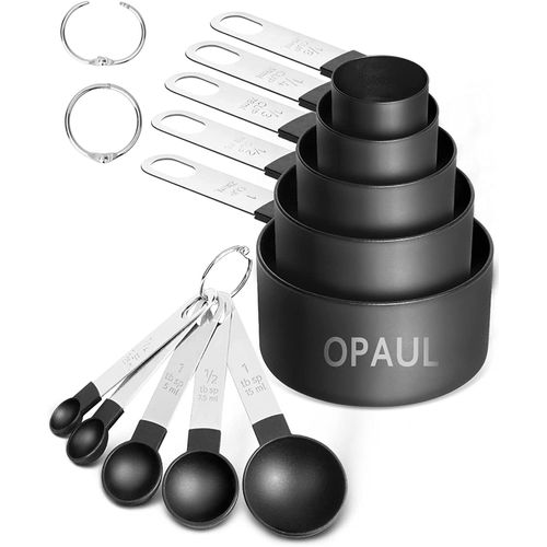 10-piece Stackable Stainless Steel Handle Precision Spoon Measuring Spoon Set