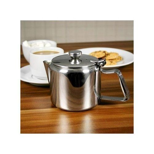 Stainless Steel Teapot, Metal Teapot - , Cafe Teapot, Dinner Teapot - 12oz