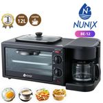 Nunix 3 in 1 Breakfast Maker with Oven and Coffee Maker