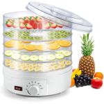 General Electric food dehydrator, 5-tier fruit dryer, beef jerky dryer with adjustable thermostat
