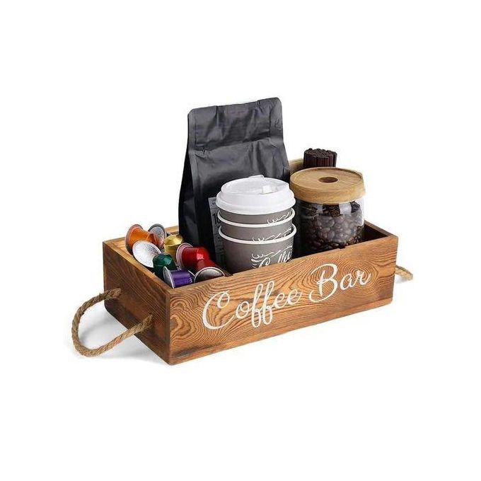 Wooden Coffee bar / Tea organizer
