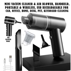 Mini Vacuum Cleaner &amp; Air Blower, Handheld, Portable, Wireless, USB Rechargeable for Car, Office &amp; Home Use