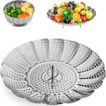 Folding Stainless Steel Steaming Tray Food Steamer Mesh Steamer Rack