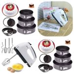 Scarlett Electric Hand Mixer And 3 Pieces Baking Set Tins