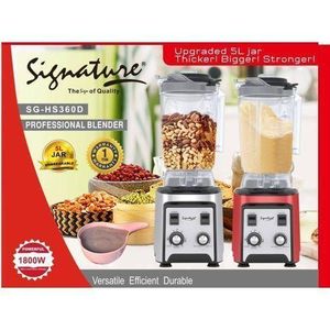Signature Commercial Blender 1800 Watts,5litre jar - High Performance,High Powered Professional Blender and Food Processor