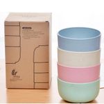 Household 4pcs Bowl Wheat Straw Environmental Protection Bowl Dinner plate Noodle Kitchen &amp; Dining room appliances Plates