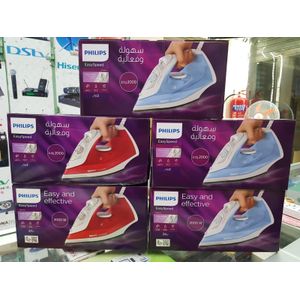 Philips Steam Iron 2000W Easy Speed High Quality Self Calc Cleaning Non Stick Base Original