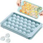 33 Grids Ice Cube Trays, Round Diamond Silicone Molds, Food-Grade Plastic Refrigerator Storage Boxes, Food Safety Contact-Kitchen Tool Accessories Molds