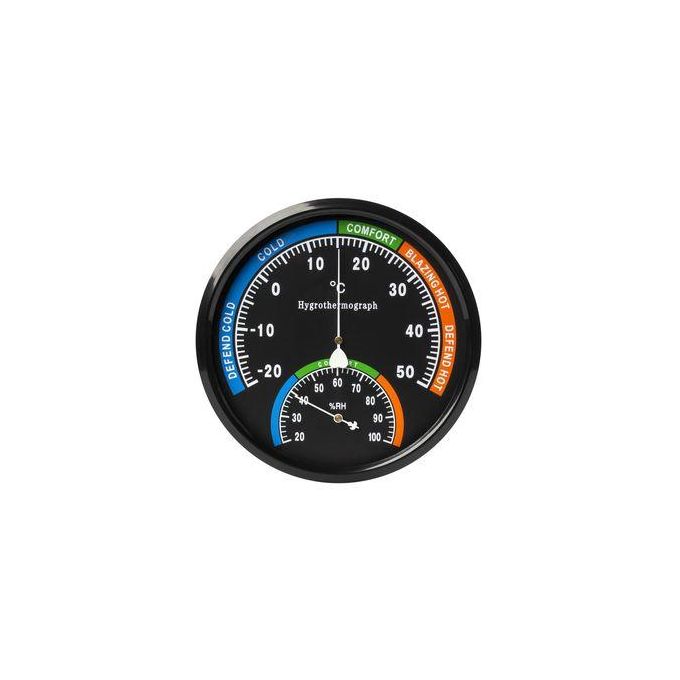 LASA 20cm Analog Thermo Hygrometer - No Battery Required