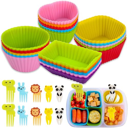 50pcs Cake Mold, Silicone Lunch Box Partition, Lunch Box Accessories