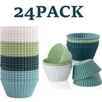 24 reusable silicone baking molds