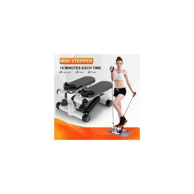 Mini Stepper with Resistance Band, Stair Stepping Fitness Exercise Home Workout Equipment for Full Body Workout