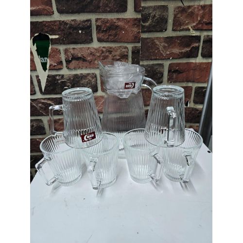 Baochum Clear glass 7pc water set - 200mlx6 +950ml jug