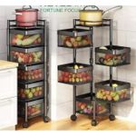 Multi Purpose Storage Rack / Vegetable/Dish/Fruit Rack Black