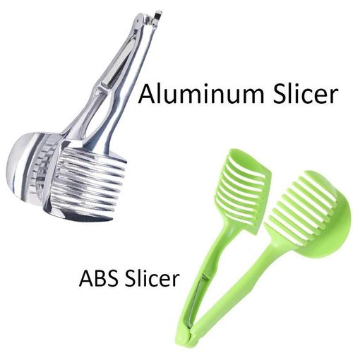 Aluminum Alloy and ABS Slicers for Fruits, Lemon Cutter, Tomato Slicer, Lemon Cutter (2 Pack)