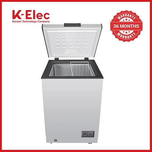 K-Elec KC13-KCS - 100L Chest Freezer, Silver (3YR WRTY)