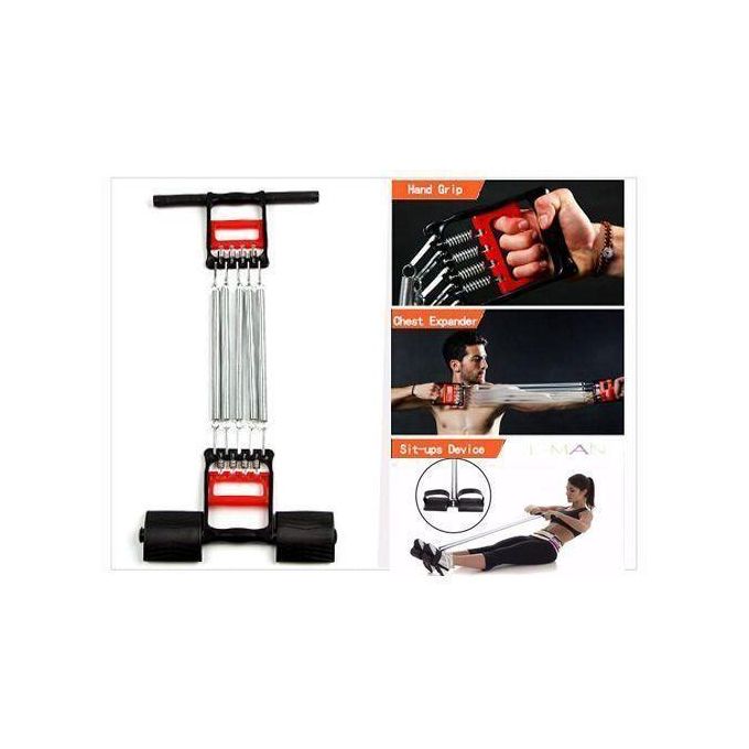 Fitness Chest Expander AndTummy Trimmer 5 Calibrated Spring