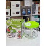 Manual Spin Cutter Food Chopper Easy Pull Vegetable Fruit Processor Garlic Onion Salad Salsa Pesto 450ml Durable Convenient Quick Meal Prep Kitchen Essential