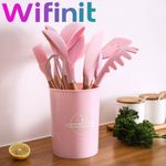WIFINIT Silicon Silicone Kitchen Set (12 Piece) Kitchenware Serving Spoon