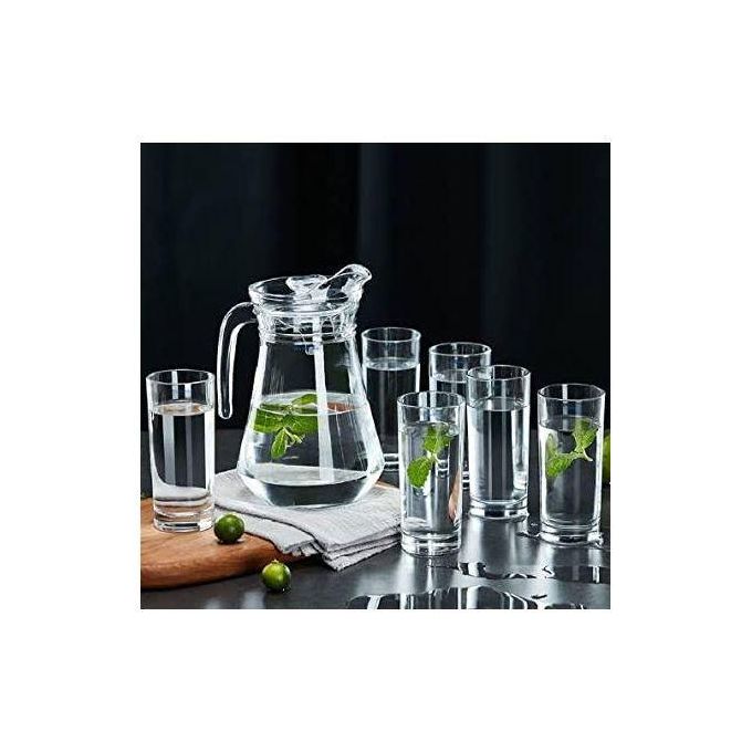 6pcs Elegant Water/Cocktail/Champagne Glasses plus Free 1pc Glass Jar with lid