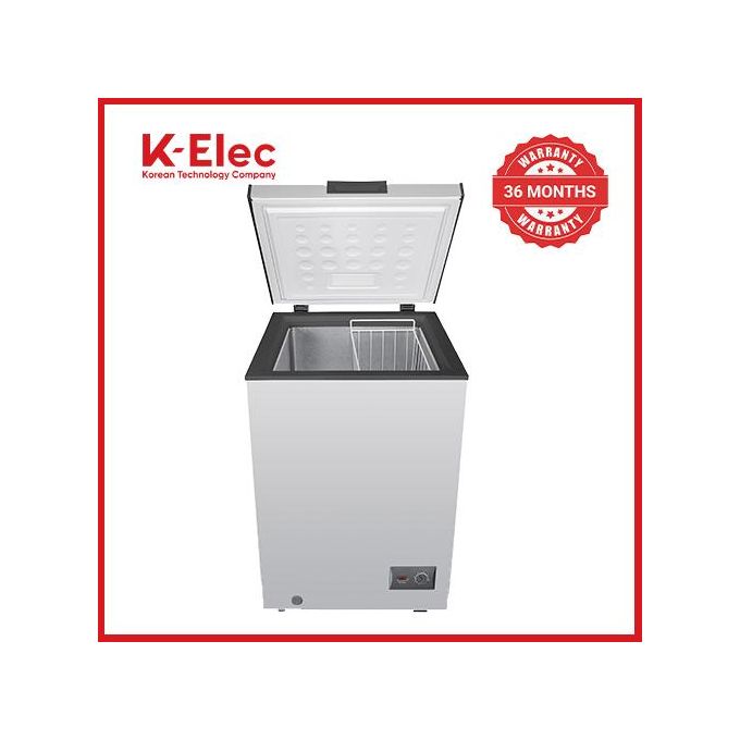K-Elec KC13-KCS - 100L Chest Freezer, Silver (3YR WRTY)